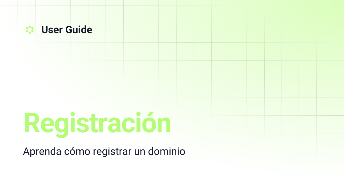 Registración | User Guide